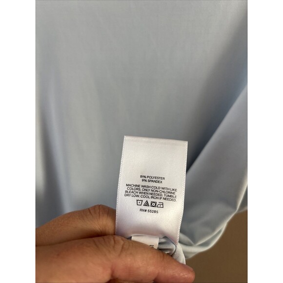 Express Body Contour Light Blue High Neck Bodysuit Thong Size M Stretch Fit - Picture 3 of 4